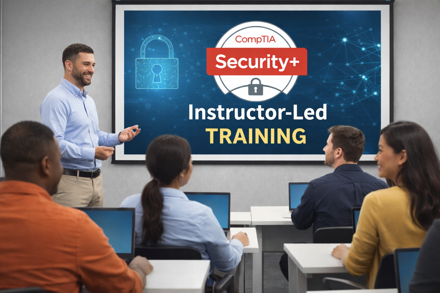 CompTIA Security+ (SY0-701) Training with Exam Voucher